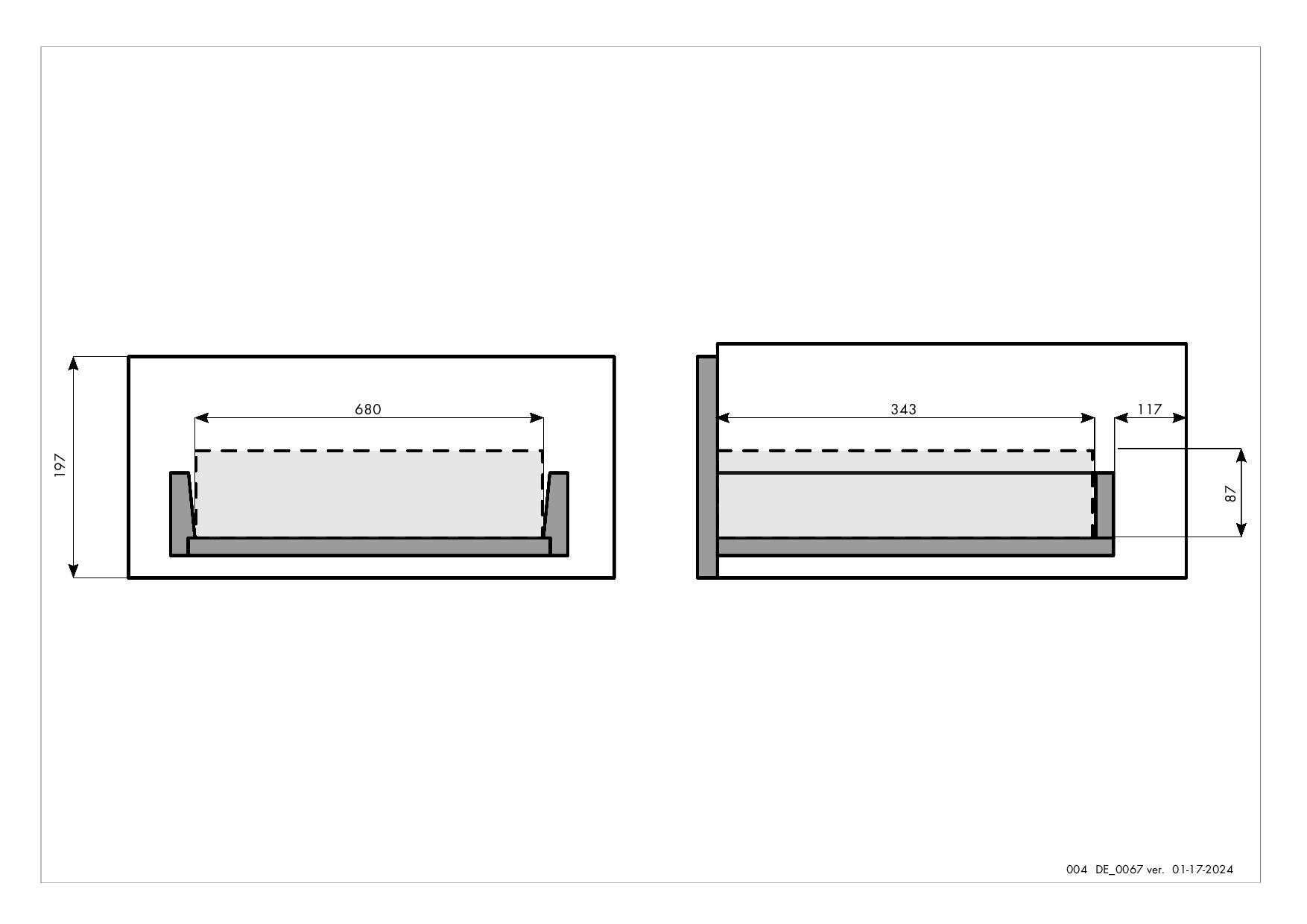 DSD SZZ 80 Unterschrank für Waschtischplatten (Höhe 20 cm)