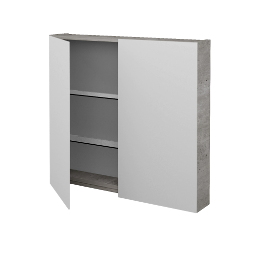 Badezimmer Spiegelschrank STING GA2E 80  - D01 Beton