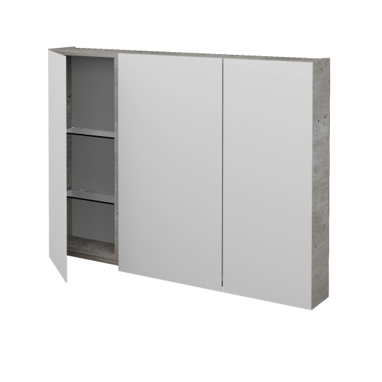 Badezimmer Spiegelschrank STING GA3E 100  - L03 Grau Metallic Lack Hochglanz