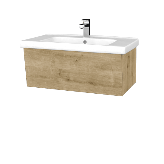 Badezimmerschrank EDITION SZZ 80 (Waschtisch Harmonia)  - D09 Eiche Arlington - A01 Eiche (Massivholz)