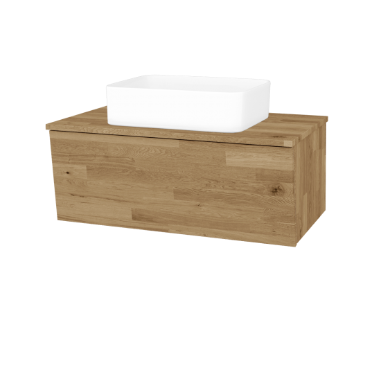 Badezimmerschrank EDITION SZZ 80 (Waschtisch Joy)  - D09 Eiche Arlington - D03 Cafe - Nein