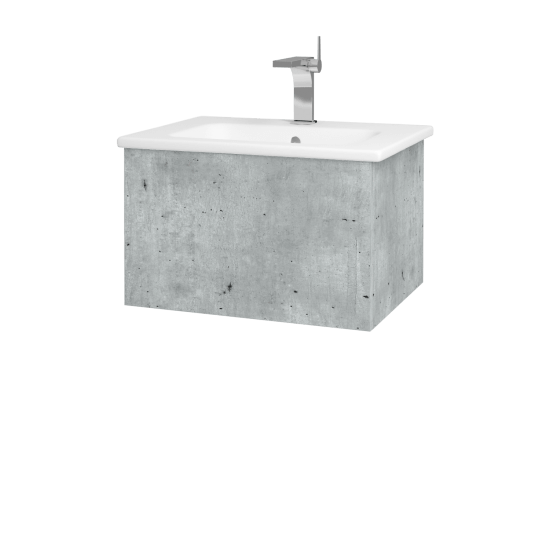 Badezimmerschrank FLAT SZZ 60 (Waschtisch Euphoria)  - D01 Beton - N03 Graphite