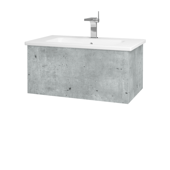 Badezimmerschrank FLAT SZZ 80 (Waschtisch Euphoria)  - D01 Beton - M05 Beige Lack Matt