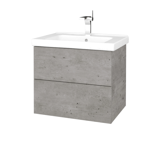Badezimmerschrank FLAT SZZ2 65 (Waschtisch Harmonia)  - D01 Beton - N07 Stone