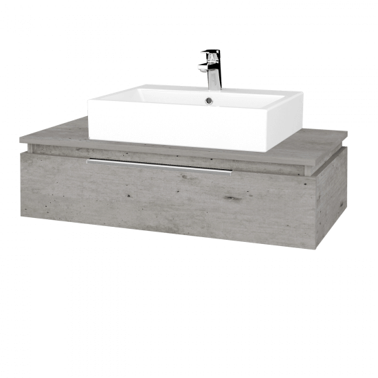 Badezimmerschrank GLOBE SZZ 100 (Abdeckplatte aus LSPT)  - D01 Beton - D01 Beton