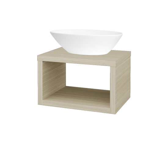 Badezimmerschrank MOVE SZO 60 (Waschtisch Triumph)  - L01 Weiß Lack Hochglanz