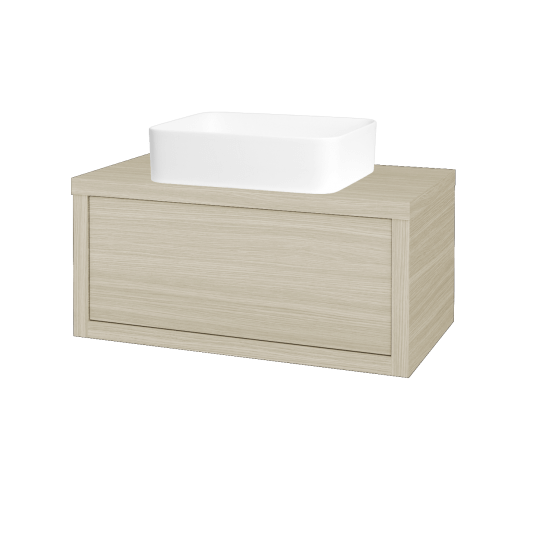 Badezimmerschrank MOVE SZZ 80 (Waschtisch Joy)  - D04 Eiche - D21 Tobacco