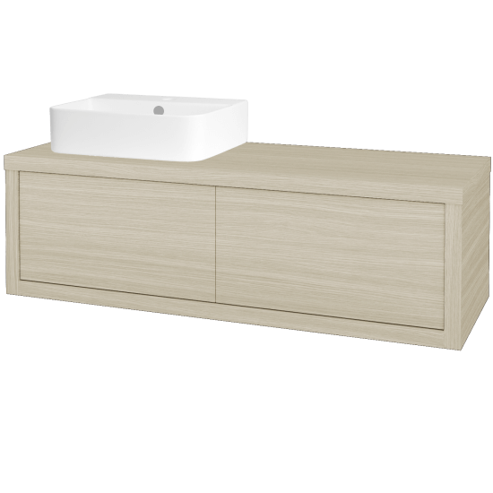 Badezimmerschrank MOVE SZZ2 120 (Waschtisch Joy 3)  - D04 Eiche - D26 Ontario - Links