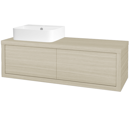 Badezimmerschrank MOVE SZZ2 120 (Waschtisch Joy 3)  - D04 Eiche - D15 Eiche Nebraska - Links