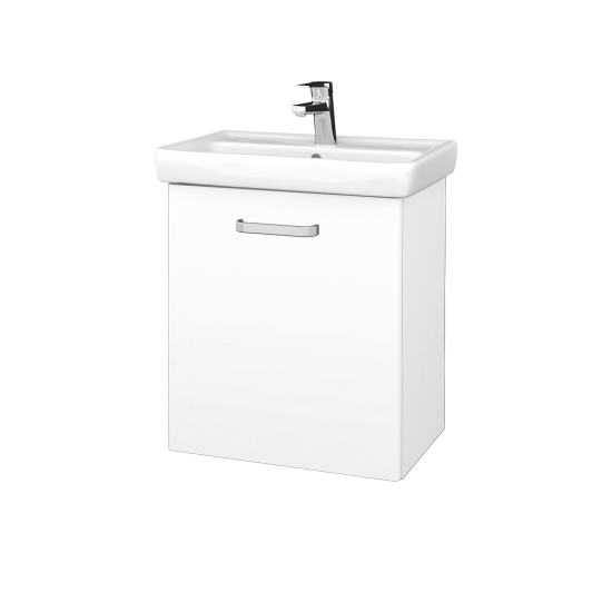 Badezimmerschrank NEO SZD 55  - N01 Weiß Hochglanz - Griffes T01 - Links