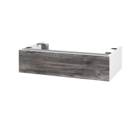 DSD SZZ 80 Unterschrank für Waschtischplatten (Höhe 20 cm)  - D01 Beton - L04 Taupe Lack Hochglanz - Nein