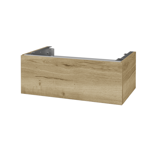 DSD SZZ1 80 Unterschrank für Waschtischplatte (Höhe 30 cm)  - D01 Beton - M01 Weiß Lack Matt - Nein