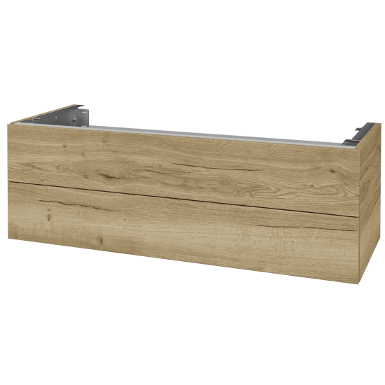 DSD SZZ2 120 Unterschrank für Waschtischplatte (Höhe 40 cm)  - D01 Beton - L04 Taupe Lack Hochglanz - Nein