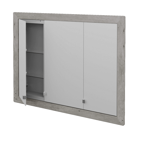 Einbaubarer Spiegelschrank WALL-IN GA3OE 100  - N99 ŠEDÁ - D01 Beton
