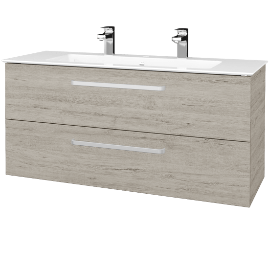 GIO SZZ2 120 sp. skříň vč. umyvadla Euphoria 120A - BÍLÁ lesk/BETON