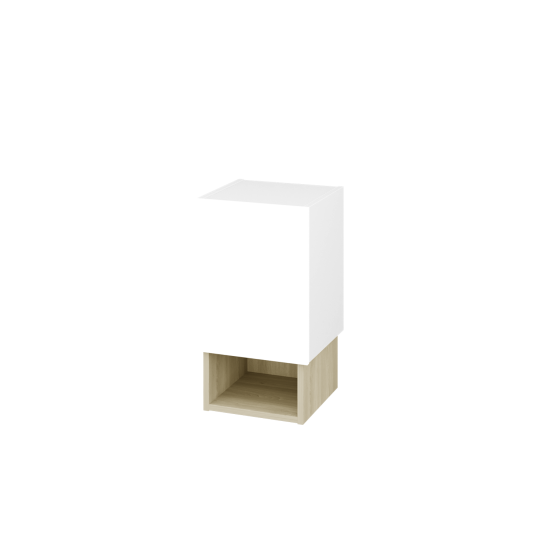 Hängeschrank EDITION SYDO 35  - A01 Eiche (Massivholz) - D15 Eiche Nebraska - Links