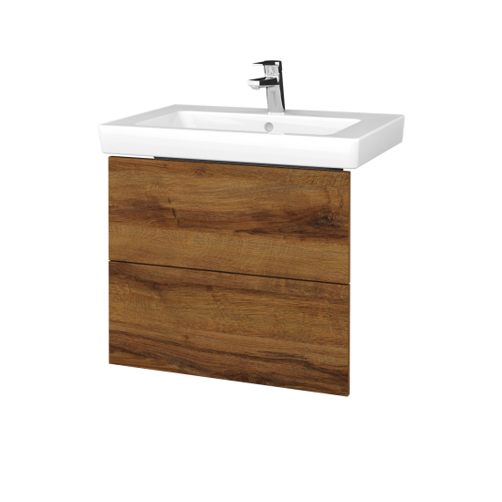 Waschtischunterschrank FLAT SZZ2 65 (Waschtisch Subway 2.0)  - Die Farbe der Frontplatte: D27 Cognac