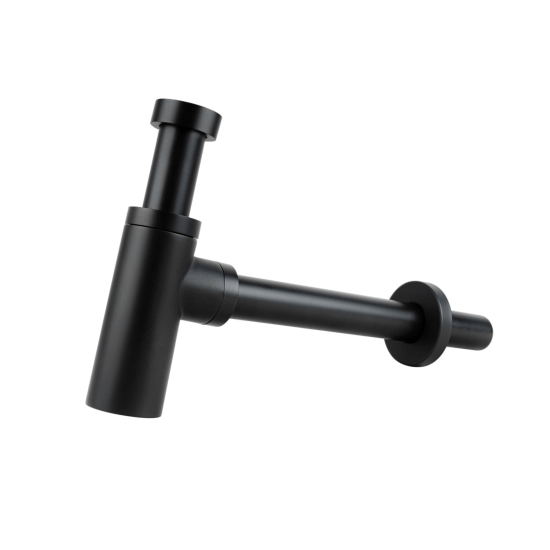 Runder Siphon DN32 - schwarz matt 