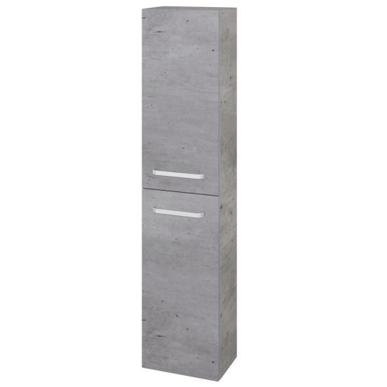 UNI SV1D2 35 Hochschrank  - D01 Beton - Griffes T01 - M05 Beige Lack Matt - Links