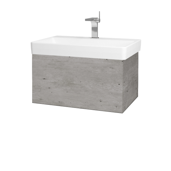 Waschtischunterschrank FLAT SZZ 70 (Waschtisch Laufen Pro S)  - D01 Beton - D22 Caramel