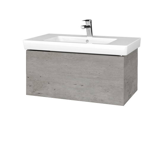 Waschtischunterschrank FLAT SZZ 80 (Waschtisch Subway 2.0)  - D01 Beton - D23 Herkules
