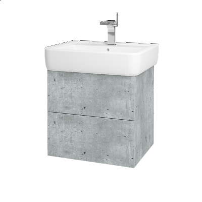 Waschtischunterschrank FLAT SZZ2 60 (mit Waschtisch Keramag Renova) 