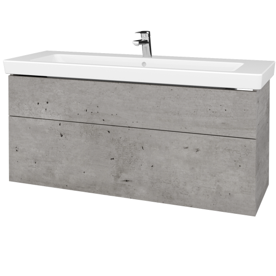 Waschtischunterschrank NEXT SZZ2 130 (Waschtisch Subway 2.0)  - D01 Beton - Griffes T00 - D01 Beton