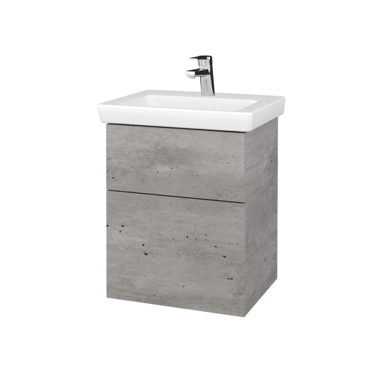 Waschtischunterschrank NEXT SZZ2 50 (Waschtisch Subway 2.0)  - D01 Beton - Griffes T00 - D01 Beton