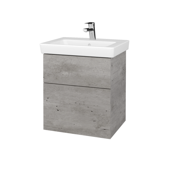 Waschtischunterschrank NEXT SZZ2 55 (Waschtisch Subway 2.0)  - D01 Beton - Griffes T00 - D01 Beton