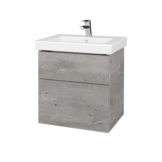 Waschtischunterschrank NEXT SZZ2 60 (Waschtisch Subway 2.0)  - D01 Beton - Griffes T00 - D01 Beton