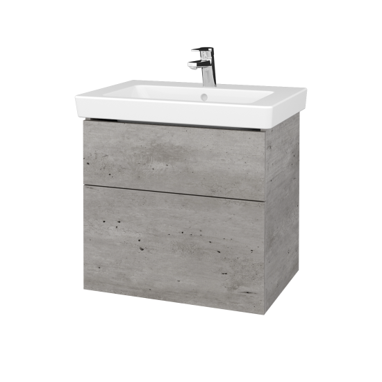 Waschtischunterschrank NEXT SZZ2 65 (Waschtisch Subway 2.0)  - D01 Beton - Griffes T00 - D01 Beton