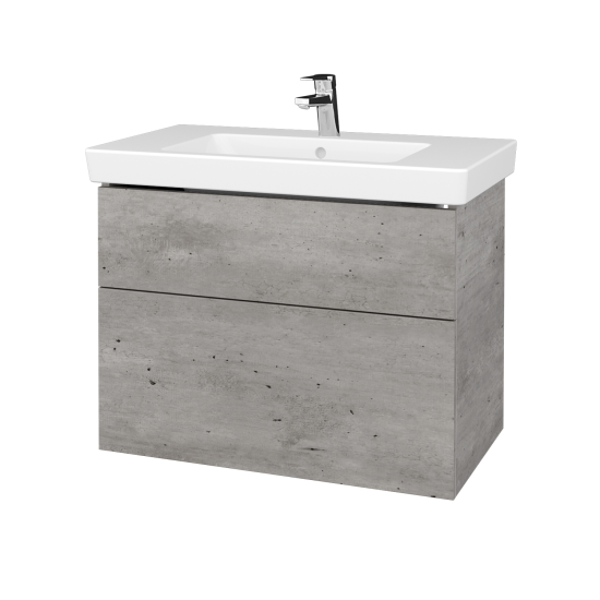 Waschtischunterschrank NEXT SZZ2 80 (Waschtisch Subway 2.0)  - D01 Beton - Griffes T00 - D01 Beton