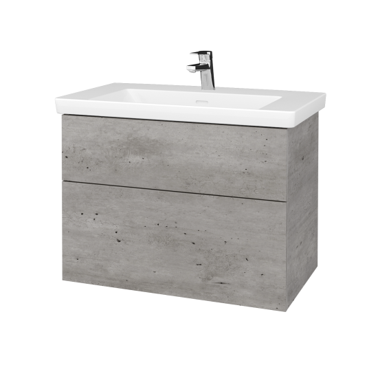 Waschtischunterschrank NEXT SZZ2 80 (Waschtisch Subway 3.0)  - D01 Beton - Griffes T00 - D01 Beton