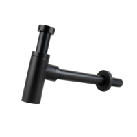 Runder Siphon DN32 - schwarz matt 