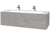 Waschtischunterschrank FLAT SZZ 120 (Waschtisch Finion mit 2 Hahnlöchern) 