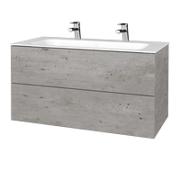 Waschtischunterschrank FLAT SZZ2 100 (Waschtisch Finion mit 2 Hahnlöchern) 