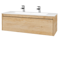 Waschtischunterschrank LOGI SZZ 120 (Waschtisch Pura 120 mit 2 Hahnlöchern) 