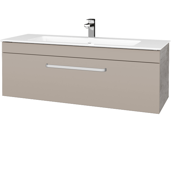 Badezimmerschrank LINEA SZZ 120  - D01 Beton - Griffes T01 - N07 Stone