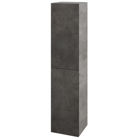 Hochschrank UNI SVD2 35  - D01 Beton - Griffes T00 - D16 Dark Beton - Links