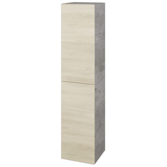 Hochschrank UNI SVD2 35  - D01 Beton - Griffes T00 - D24 Ohio - Links