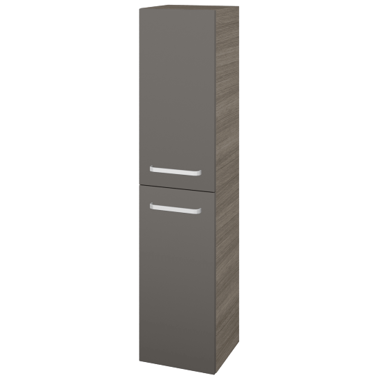 Hochschrank UNI SVD2 35  - D03 Cafe - Griffes T01 - N06 Lava - Links