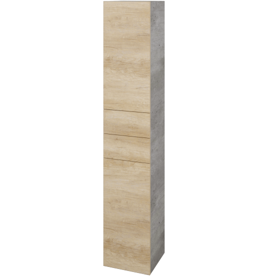 Hochschrank UNI SVD2Z2 35  - D01 Beton - Griffes T00 - D15 Eiche Nebraska - Links