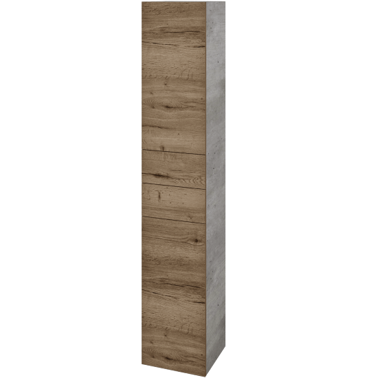 Hochschrank UNI SVD2Z2 35  - D01 Beton - Griffes T00 - D21 Tobacco - Links