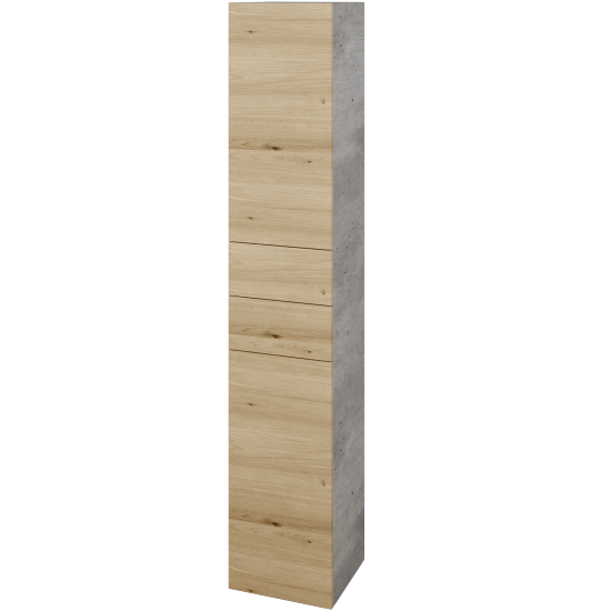 Hochschrank UNI SVD2Z2 35  - D01 Beton - Griffes T00 - D22 Caramel - Links