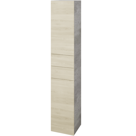 Hochschrank UNI SVD2Z2 35  - D01 Beton - Griffes T00 - D24 Ohio - Links