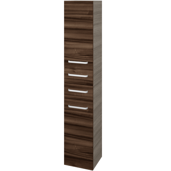 Hochschrank UNI SVD2Z2 35  - D03 Cafe - Griffes T01 - D06 Nussbaum - Links