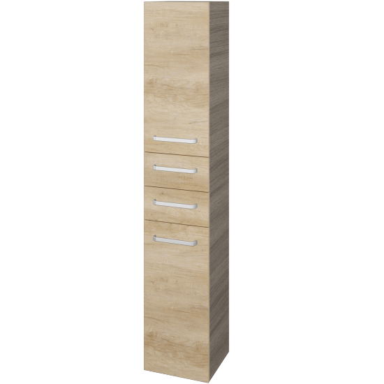 Hochschrank UNI SVD2Z2 35  - D03 Cafe - Griffes T01 - D15 Eiche Nebraska - Links