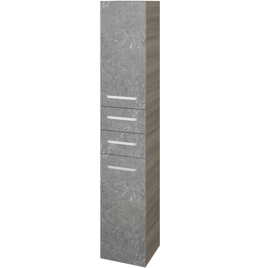 Hochschrank UNI SVD2Z2 35  - D03 Cafe - Griffes T01 - D20 Galaxy - Links