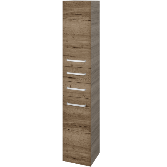 Hochschrank UNI SVD2Z2 35  - D03 Cafe - Griffes T01 - D21 Tobacco - Links