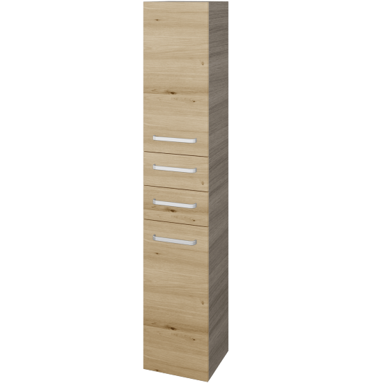 Hochschrank UNI SVD2Z2 35  - D03 Cafe - Griffes T01 - D22 Caramel - Links